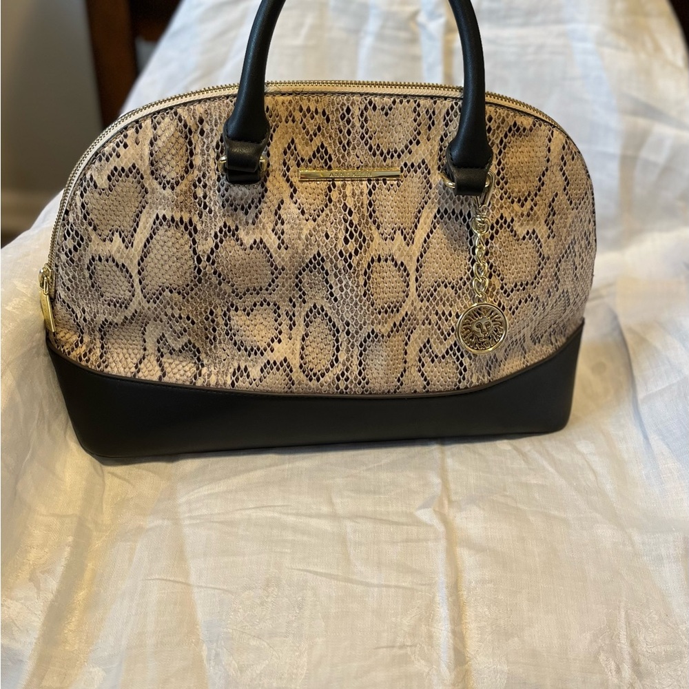 Anne Klein faux leather snakeskin bag